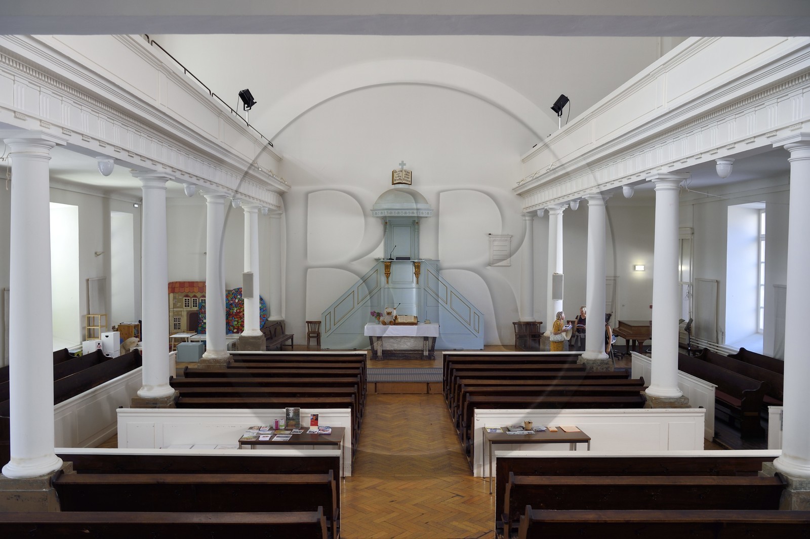France, Bas-Rhin (67), Strasbourg, vieille ville classée au Patrimoine Mondial de l'UNESCO, église réformée du Bouclier (1791) de la communauté héritière de Jean Calvin