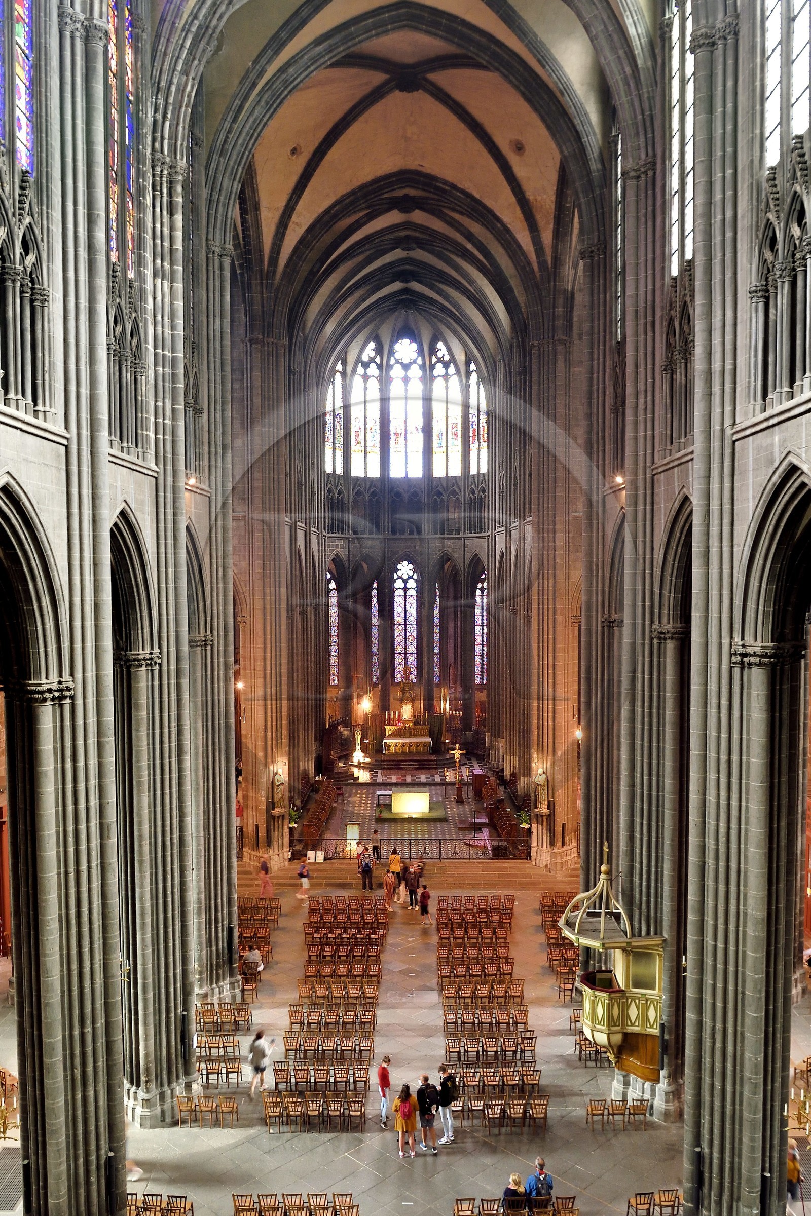 France, Puy-de-Dôme (63), Clermont-Ferrand, cathédrale Notre-Dame de l'Assomption du XIIIe siècle