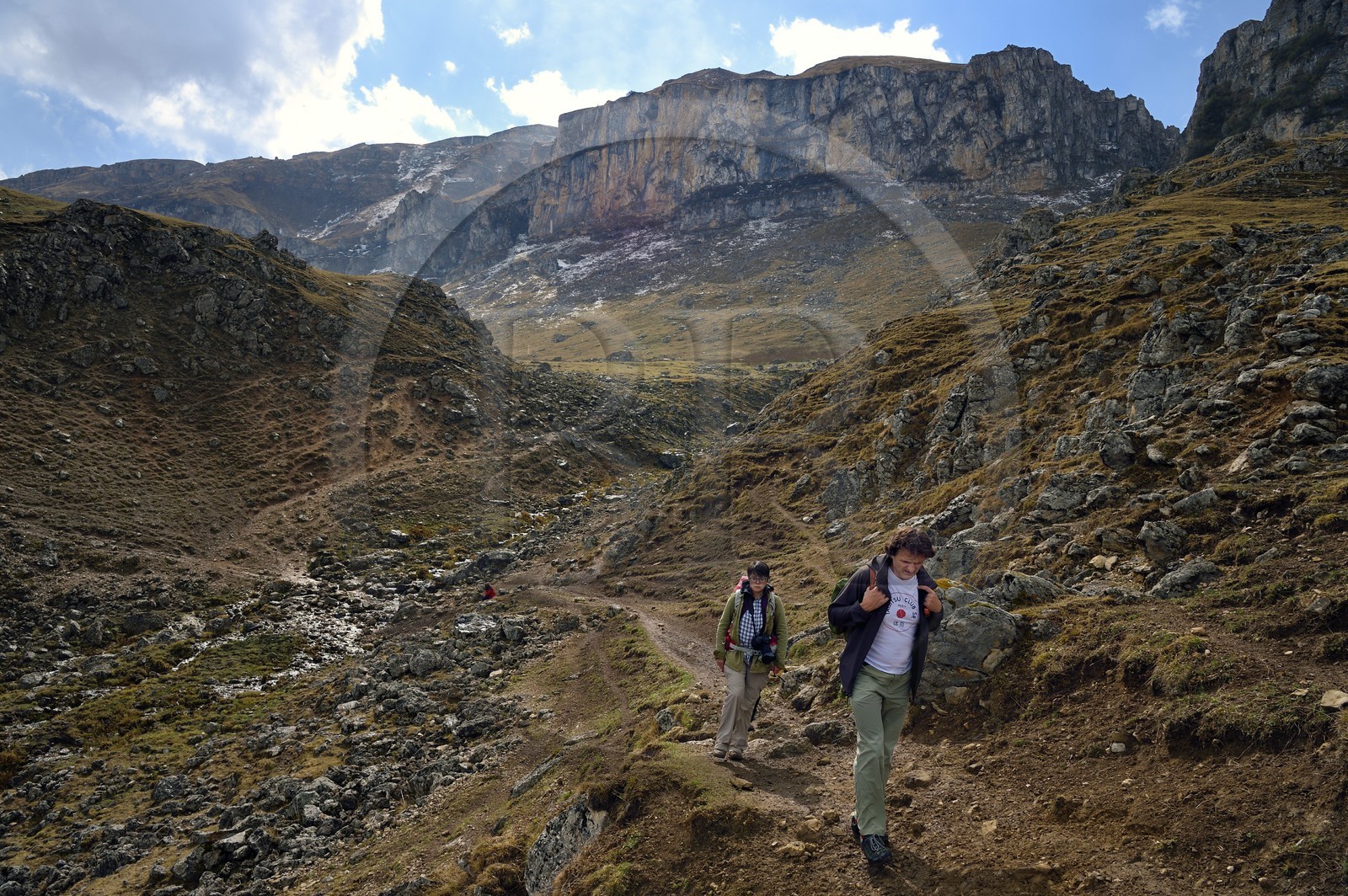 Azerbaijan, Quba (Guba) region, Greater Caucasus mountain range, hiking between the village of Giriz and Laza on Mount Gizilgaya