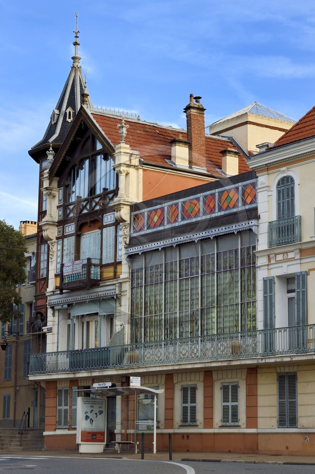 France, Var (83), Hyères, la villa Godillot construite fin XIXéme siècle par l'architecte Pierre Chapoulart pour l’industriel Alexis Godillot