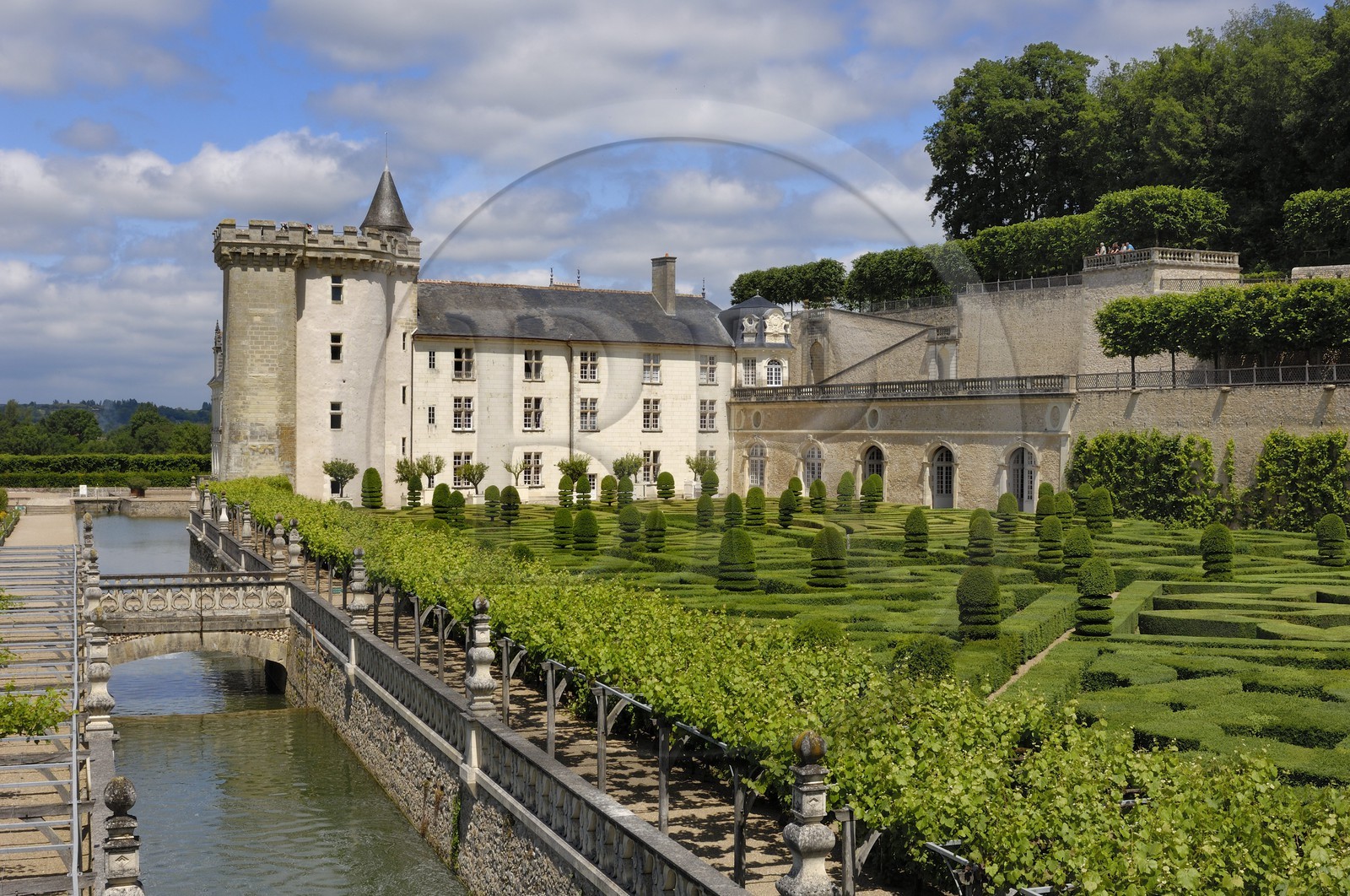 France, Indre-et-Loire (37), Vallée de la Loire classée patrimoine mondial de l'UNESCO, Villandry, le château de Villandry et ses jardins, propriété d'Henri et Angélique Carvallo