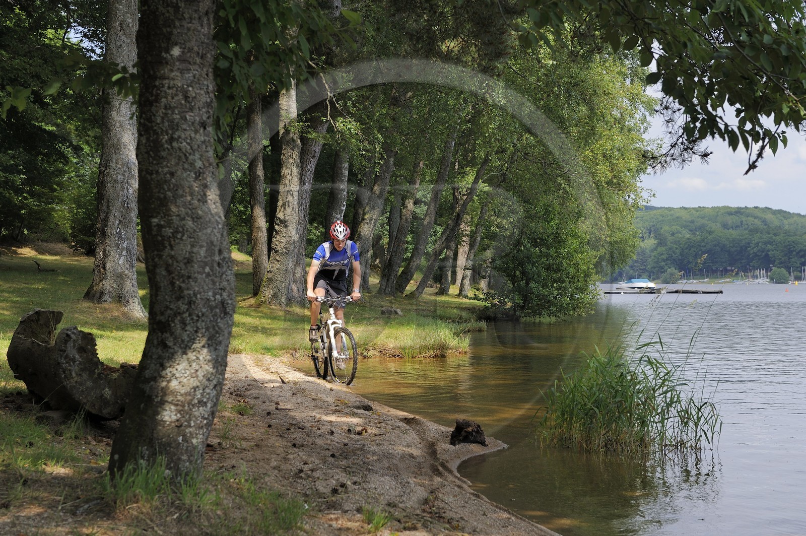 France, Nièvre (58), lac des Settons, découverte à vélo