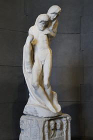Italie, Lombardie, Milan, le Castello Sforzesco (château des Sforza), musée d'Art Ancien, la Pieta Rondanini de Michel-Ange, sa dernière œuvre restée inachevée