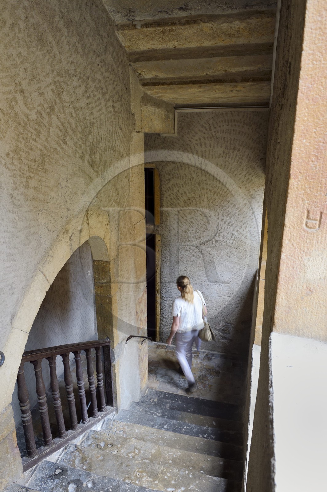 France, Rhône (69), Lyon, site historique classé Patrimoine Mondial de l'UNESCO, Vieux Lyon, quartier Saint-Georges, traboule du 10-12 rue Saint-Georges