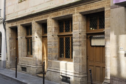 France, Paris (75), ancienne Maison de Nicolas Flamel bâtie en 1407 au 51 rue de Montmorency