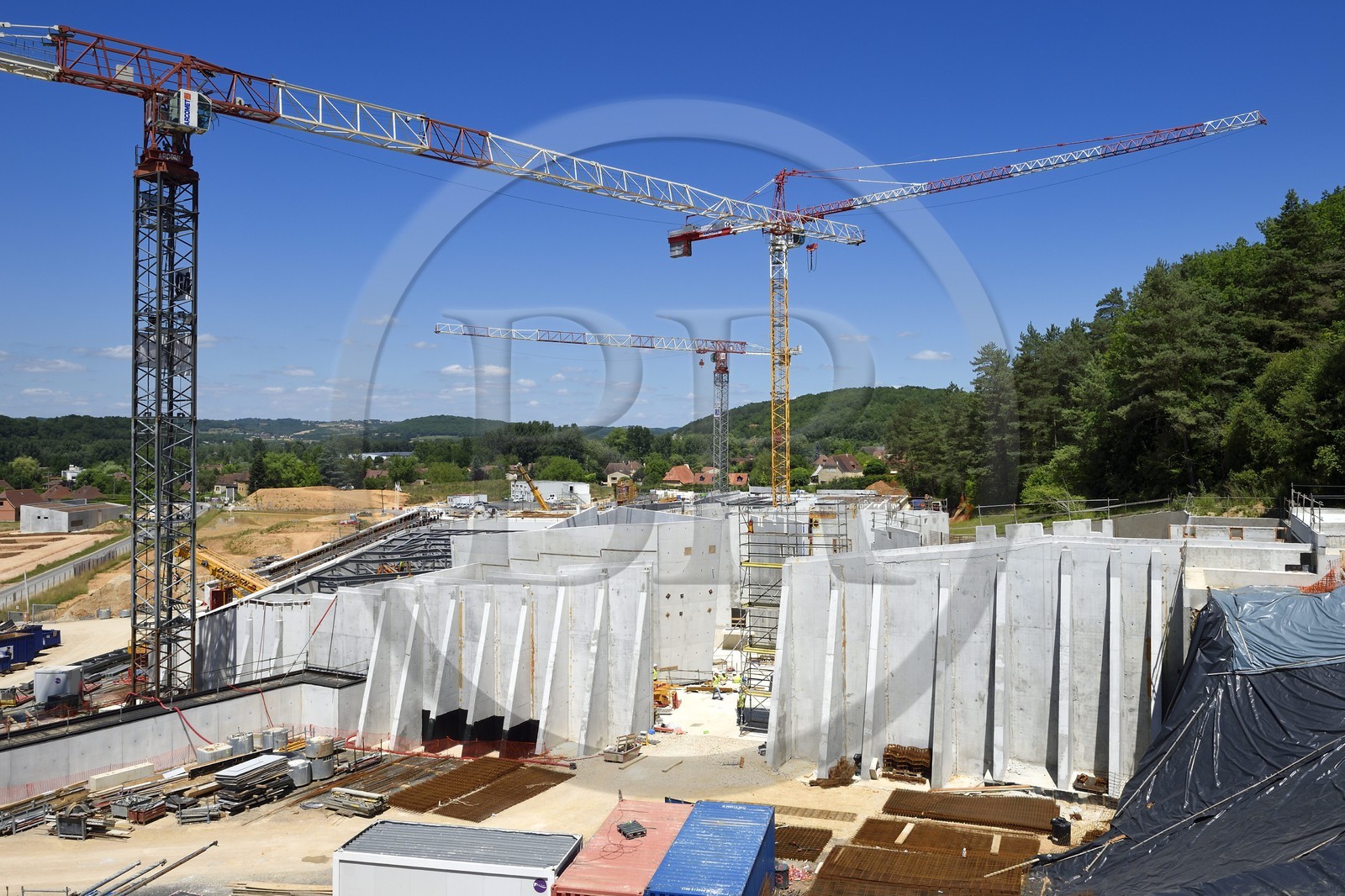 France, Dordogne (24), Montignac, chantier du futur Centre International de l'Art pariétal de Montignac-Lascaux (Lascaux 4)