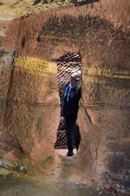 France, Bas-Rhin (67), Parc naturel régional des Vosges du Nord, Lembach, foret domaniale de Steinbach, ruines du chateau de Froensbourg