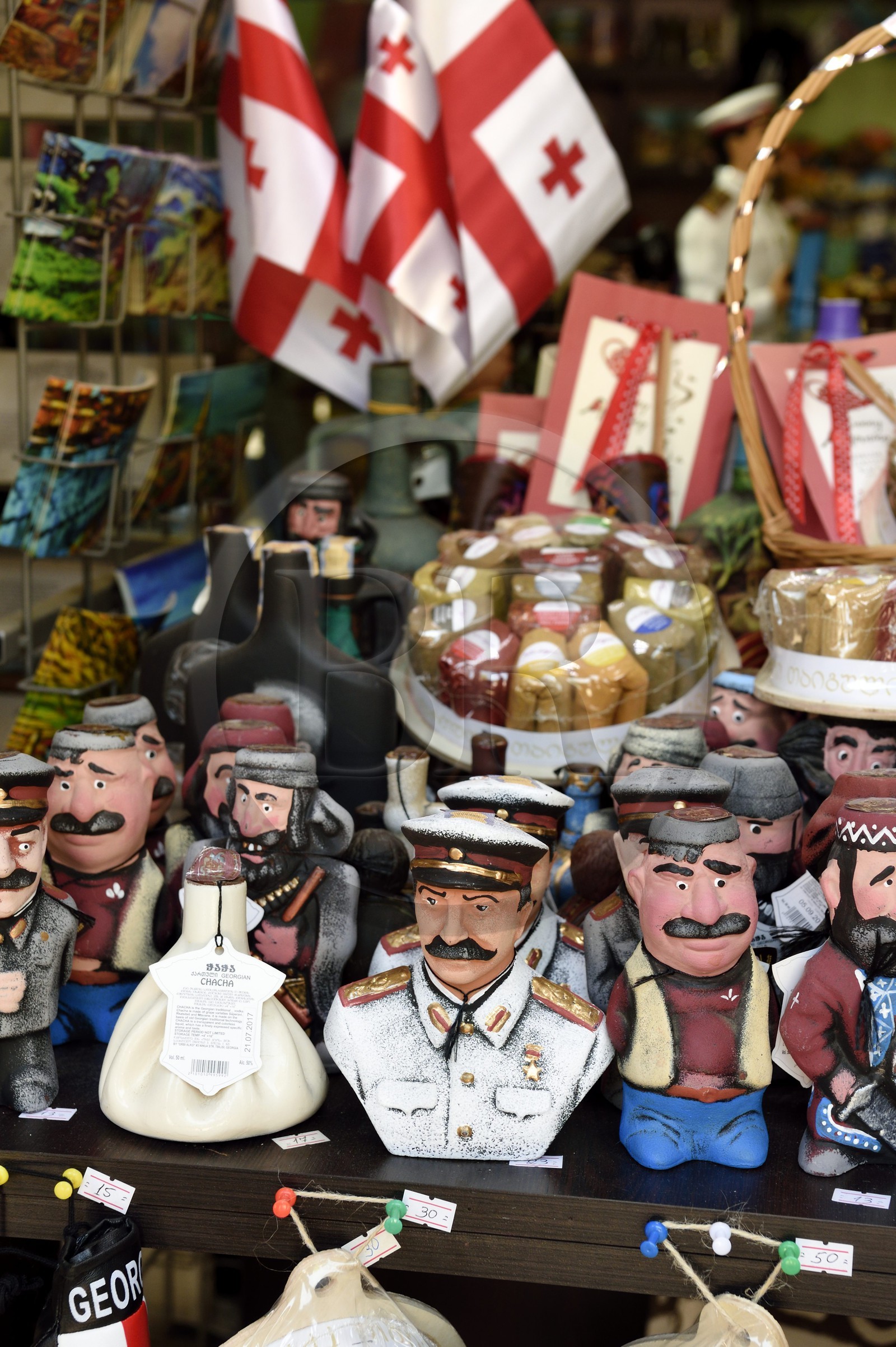 Géorgie, Mtskheta Mtianeti region, Mtskheta, figurine souvenir représentant Staline