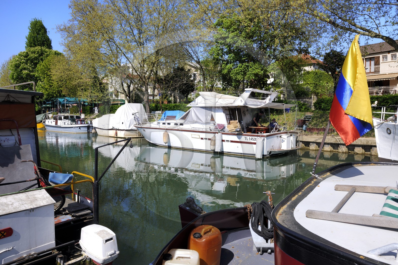 France, Val-de-Marne (94), les bords de Marne, le port de plaisance de Joinville-le-Pont