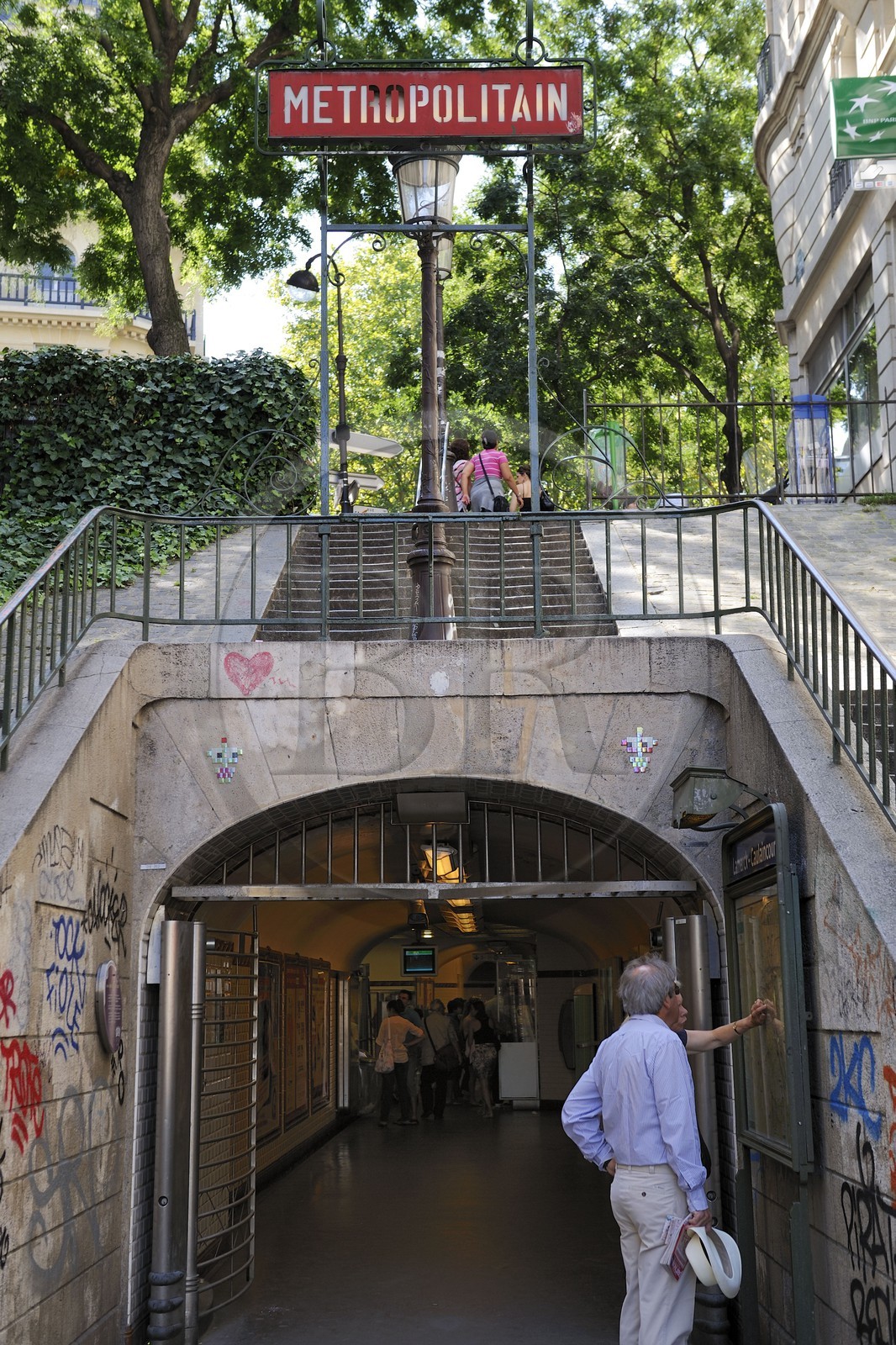 France, Paris (75), station de metro Lamarck-Caulaincourt