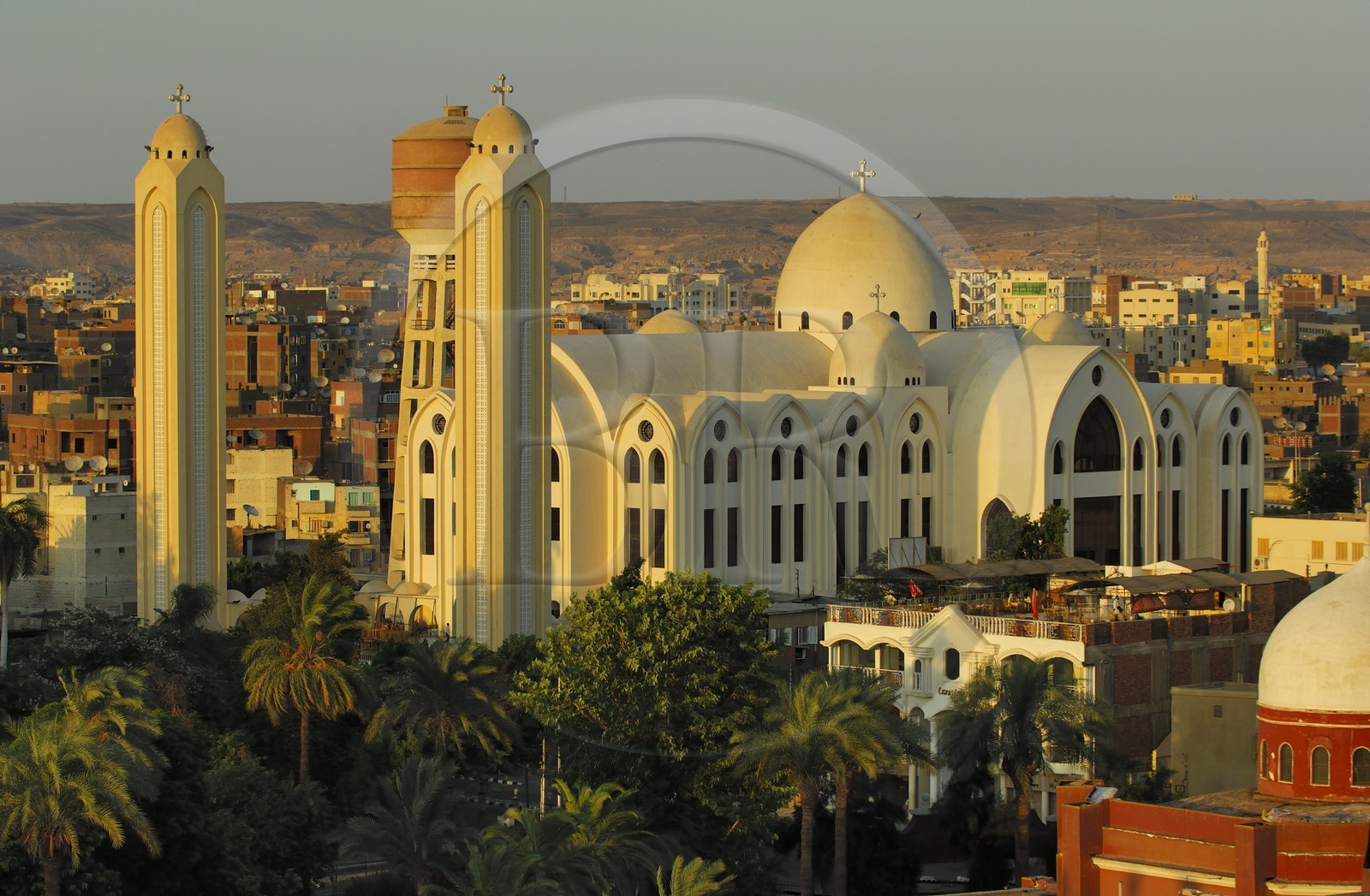Egypte, Haute Egypte, Nubie, vallée du Nil, Assouan, Cathédrale copte orthodoxe Saint-Michel d'Assouan