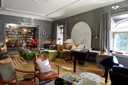 Sweden, Stockholm, Hotel Ett Hem, the living room