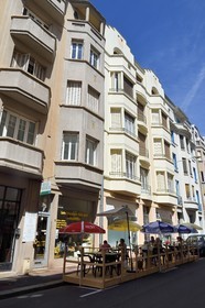 France, Allier (03), Vichy, Art Deco style buildings in rue Nicolas Larbaud (from n ° 7 to n ° 11)