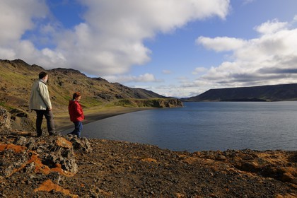 Iceland, Reykjavik region, Krisuvik Valley, Kleifarvatn Lake
