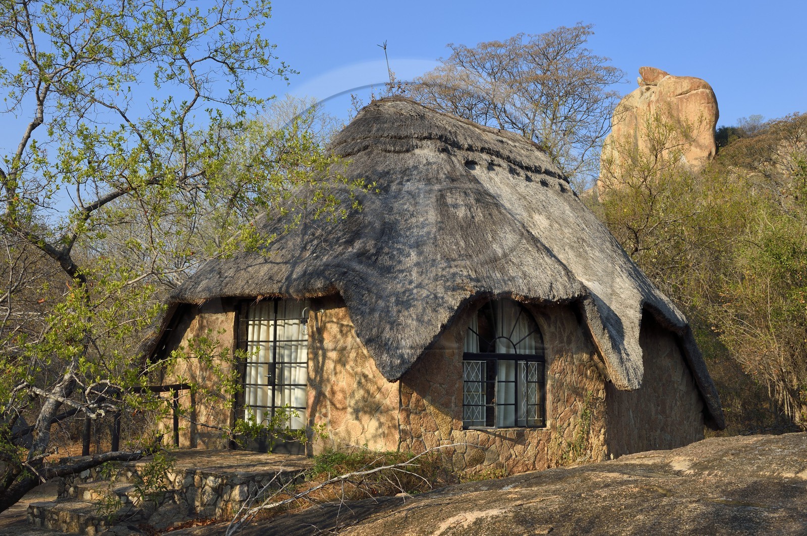 Zimbabwe, province de Matabeleland méridional, Matobo ou Matopos Hills Lodge