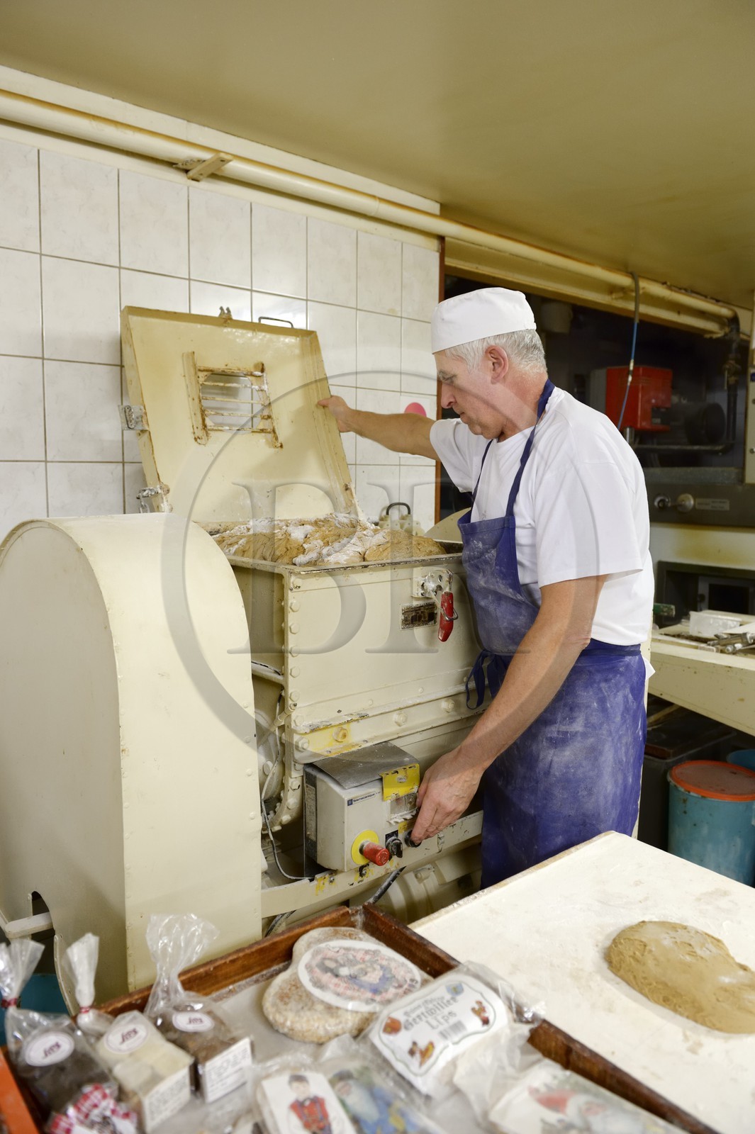 France, Bas Rhin, Gertwiller, museum and Gingerbread (Pain d'epices) factory Lips, Michel Habsiger in his factory