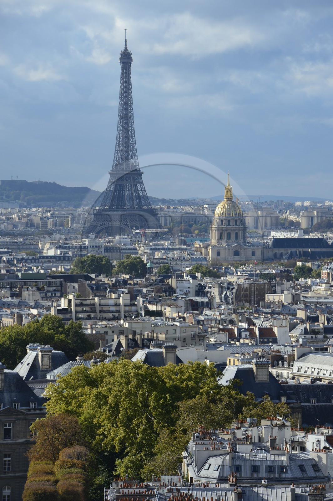 France, Paris (75), les Invalides et la Tour Eiffel en arrière plan