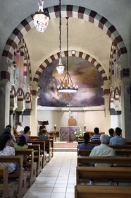 France, Var, Plan d'Aups Sainte Baume, Sainte Baume massif, religious office in the hostelry chapel of the sanctuary of Sainte Marie-Madeleine