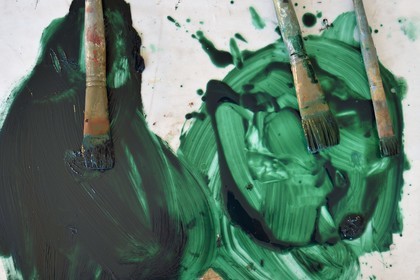 France, Val-de-Marne (94), Yvry-sur-Seine, Atelier de Fred Kleinberg, travail pour l'exposition Odyssée