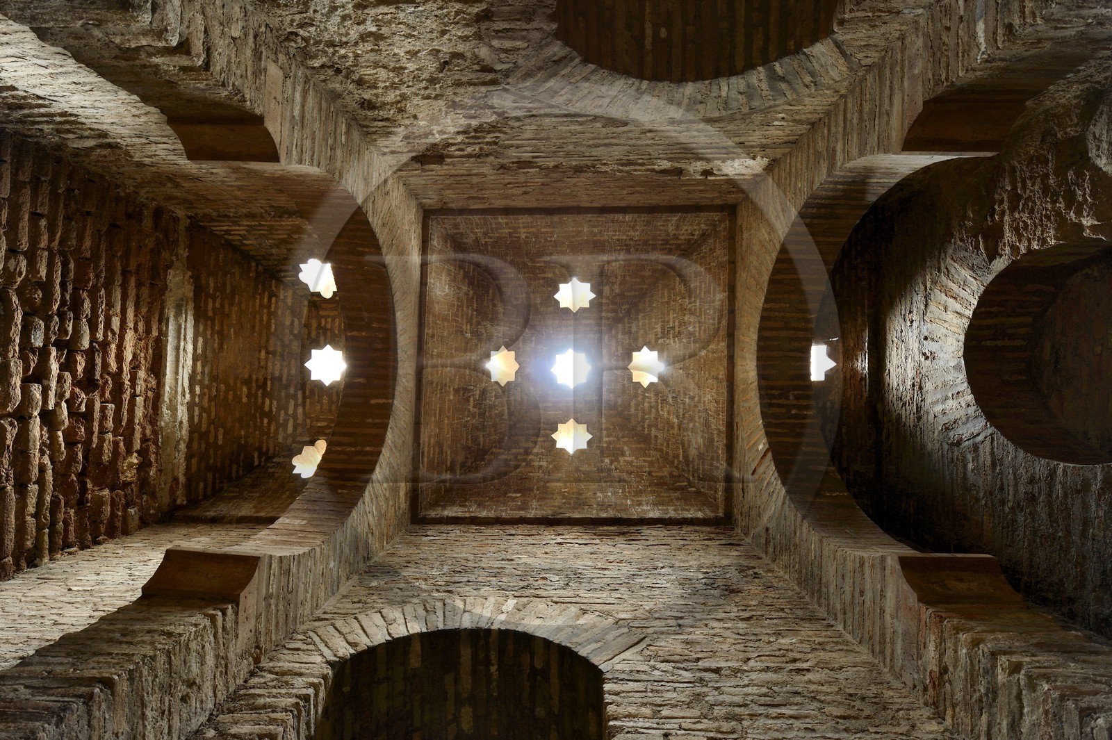 Spain, Andalusia, Granada, mosque baths (hammam) of the Alhambra, listed as World Heritage by UNESCO