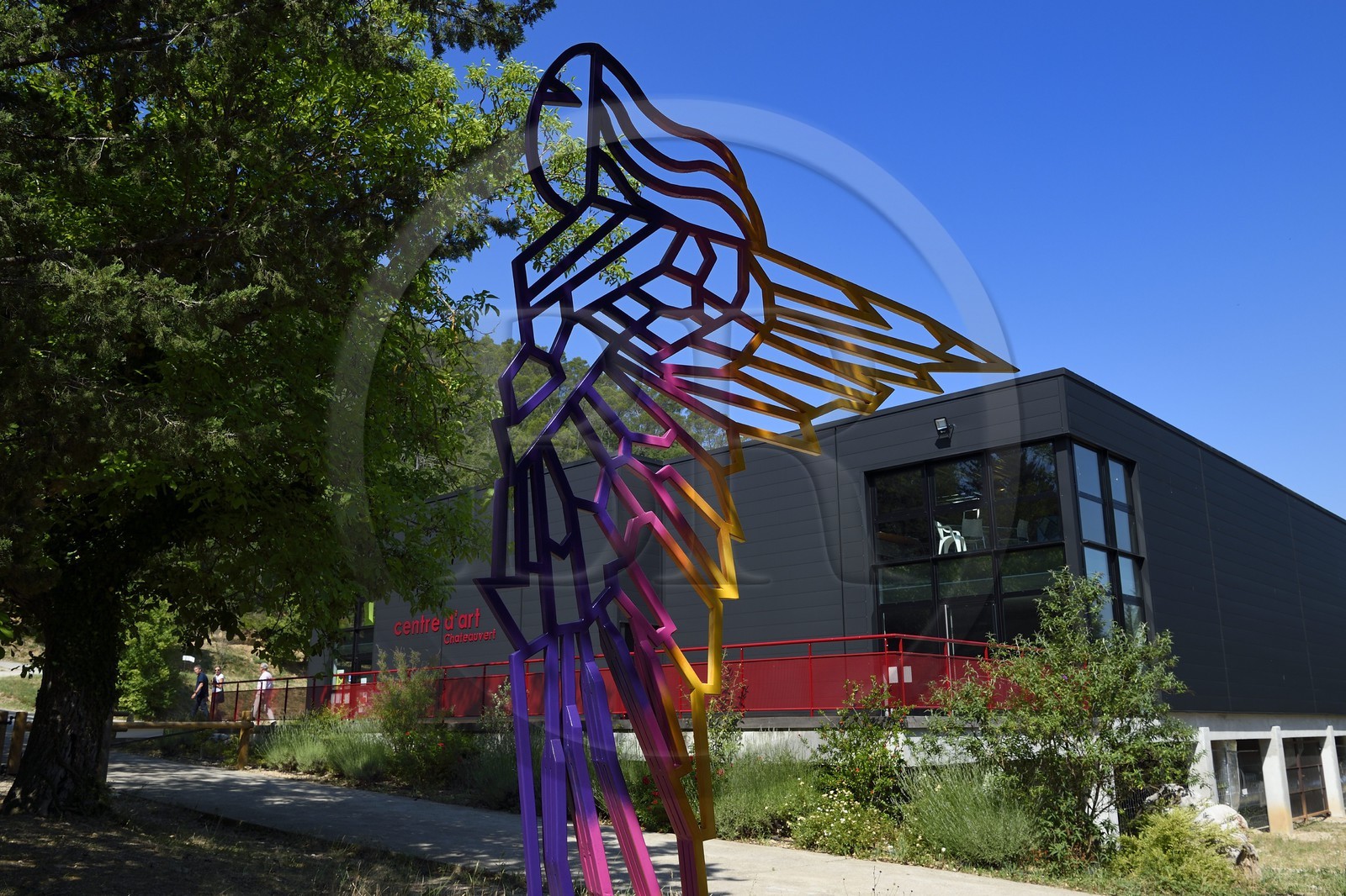 France, Var (83), Provence Verte, Chateauvert, Centre d’art contemporain Chateauvert, sculpture de l'artiste Tigrane