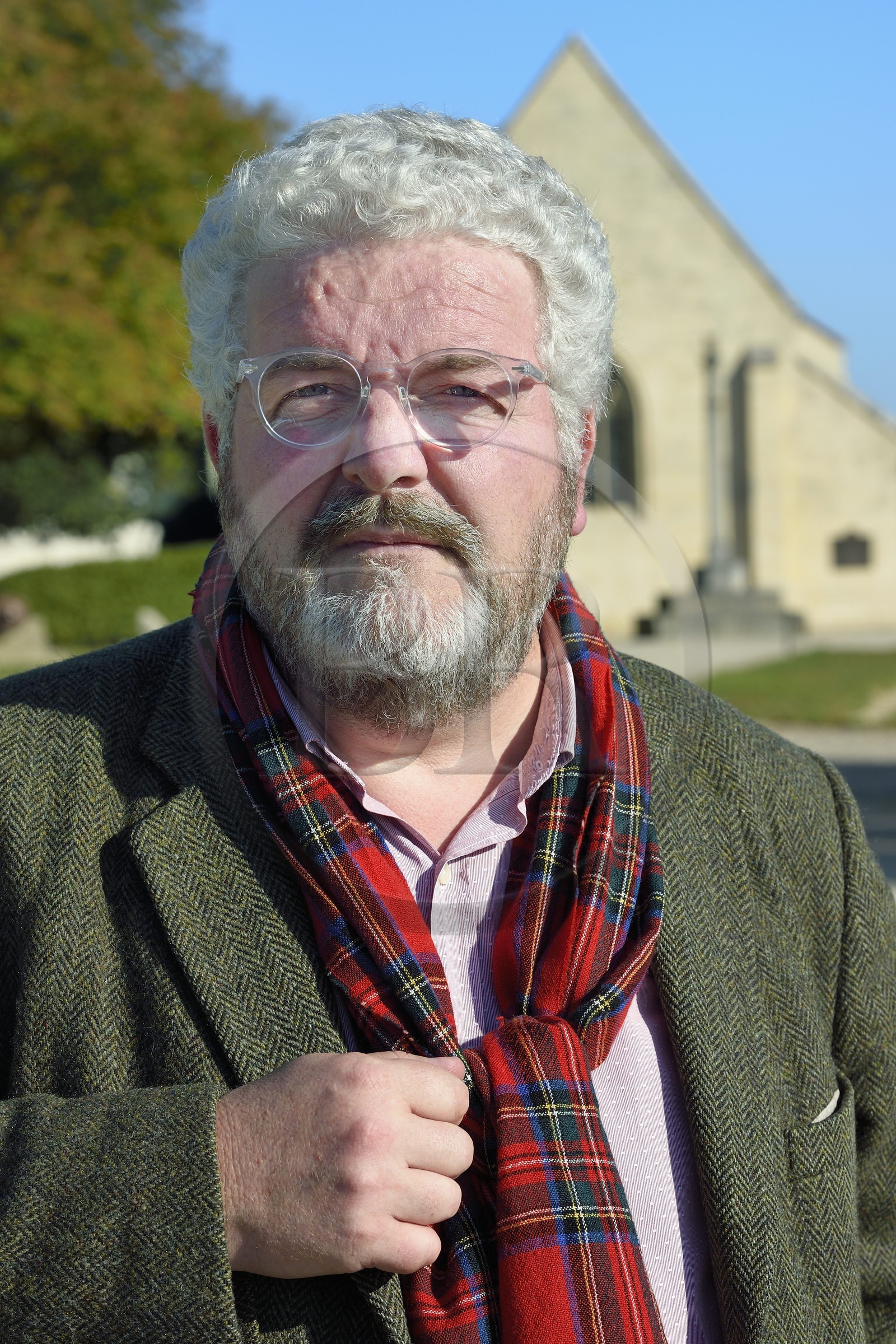 France, Calvados, Caen, the ducal castle of William the Conqueror, Jean-Marie Levesque, Curator of the Normandy Museum