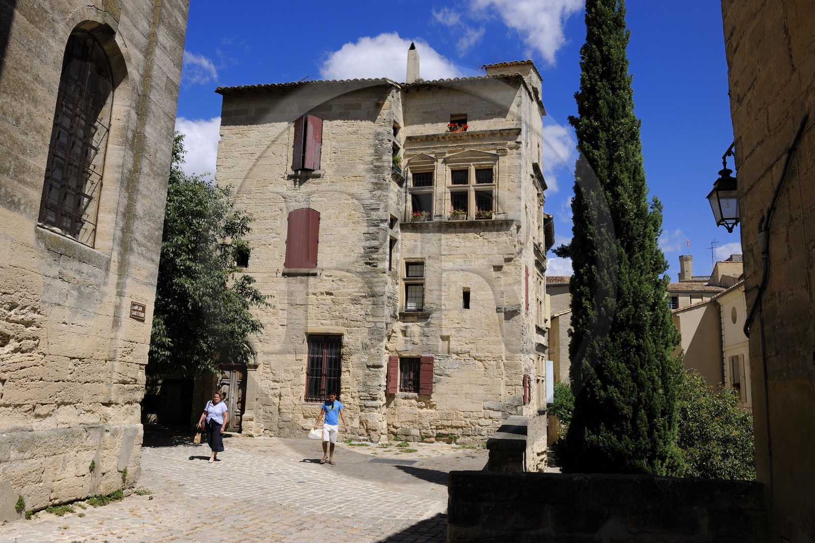 France, Gard, Uzes, Renaissance house on the plan Saint-Etienne