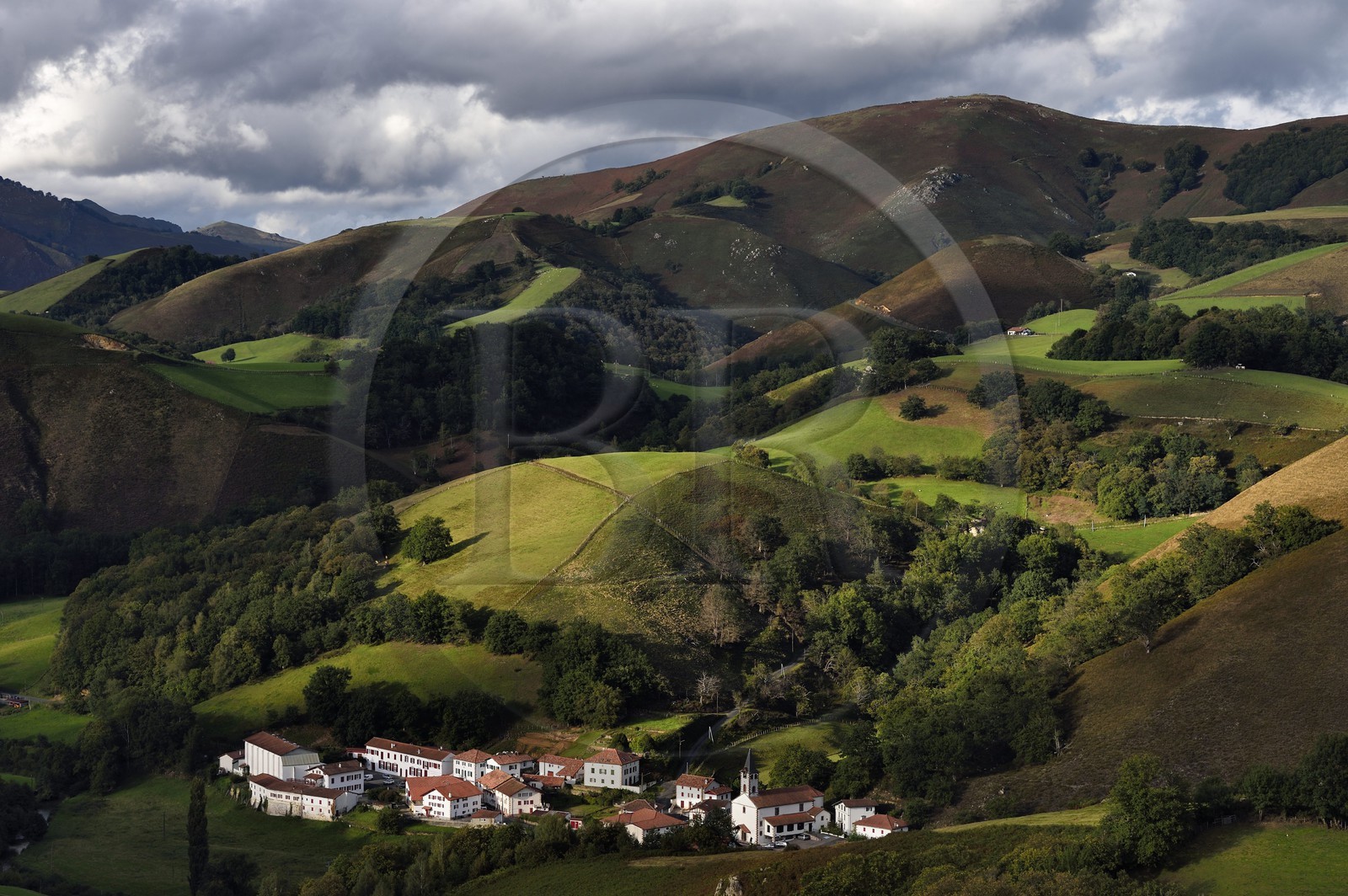 France, Pyrenees Atlantiques, Basque Country, Aldudes valley, the village of Urepel