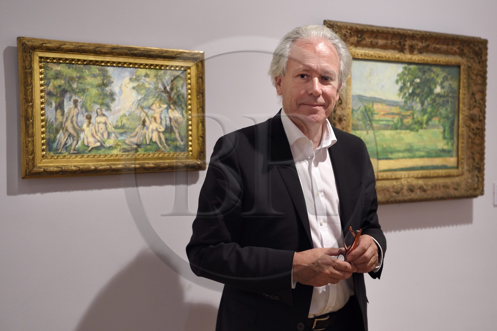 France, Bouches-du-Rhône (13), Aix en Provence, musée Granet, peintures de Paul Cézanne, le conservateur du musée Bruno Ely