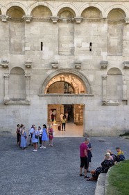 Croatie, Dalmatie, cote dalmate, Split, vieille ville romaine classée Patrimoine Mondial de l'UNESCO, la porte d'Or (Porta Aurea) au Nord du palais de Dioclétien