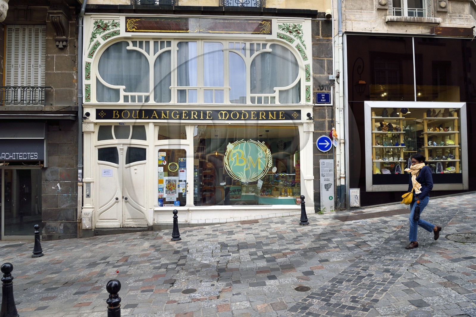 France, Puy-de-Dôme (63), Clermont-Ferrand, la boulangerie moderne de style art nouveau présente dans la rue du port depuis 1905