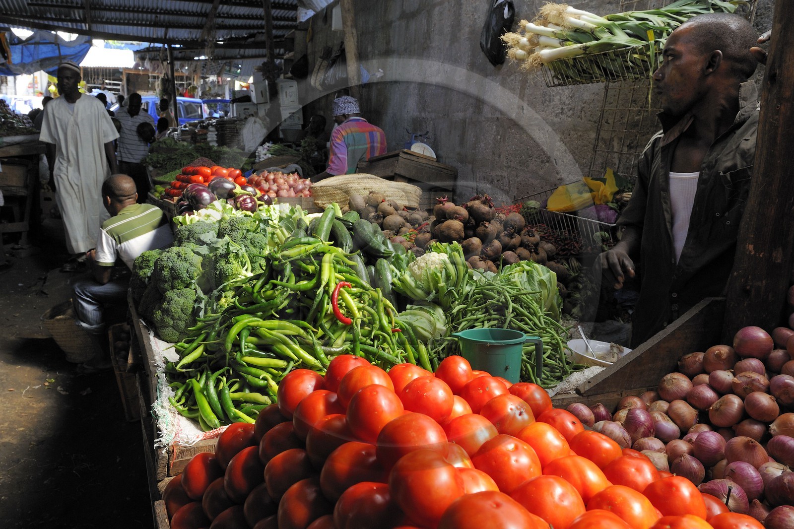 Tanzanie, Dar es-Salaam, marché de Kisutu