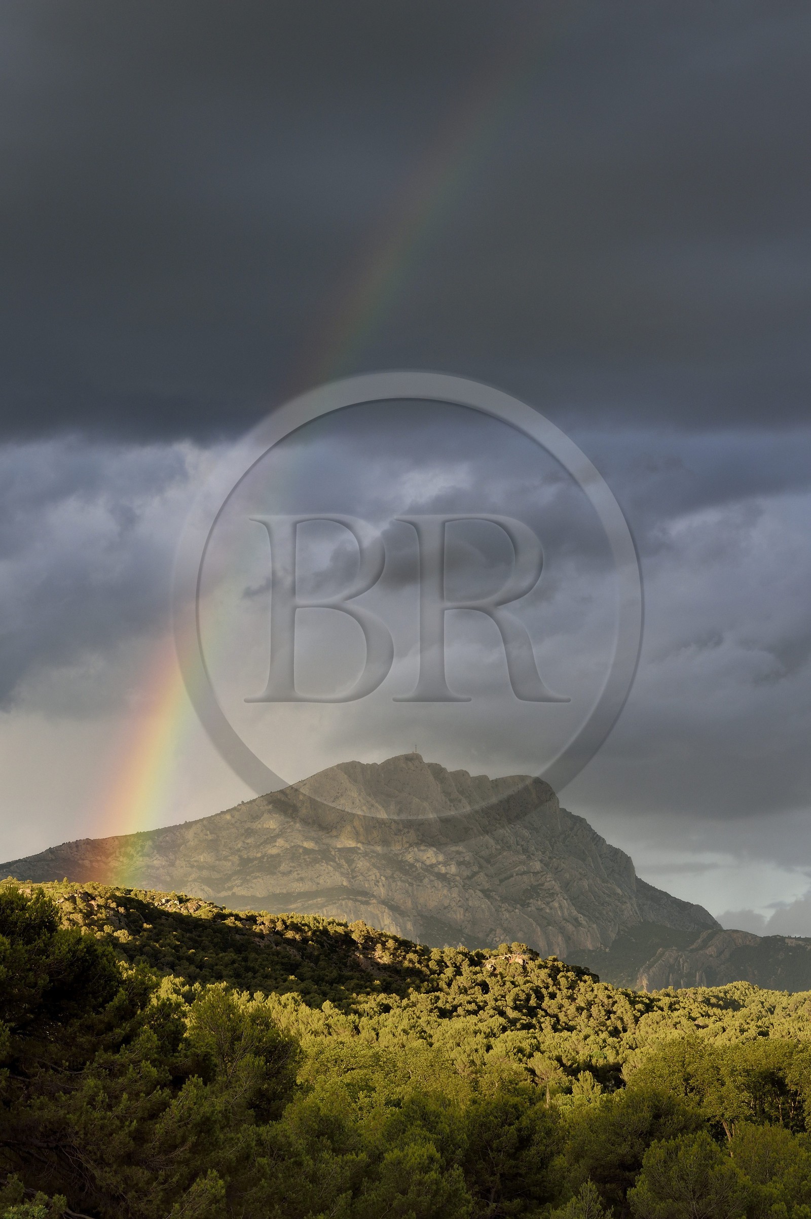 France, Bouches-du-Rhône (13), Pays d'Aix en Provence, vers le Tholonet, la Montagne Sainte Victoire, route Cézanne