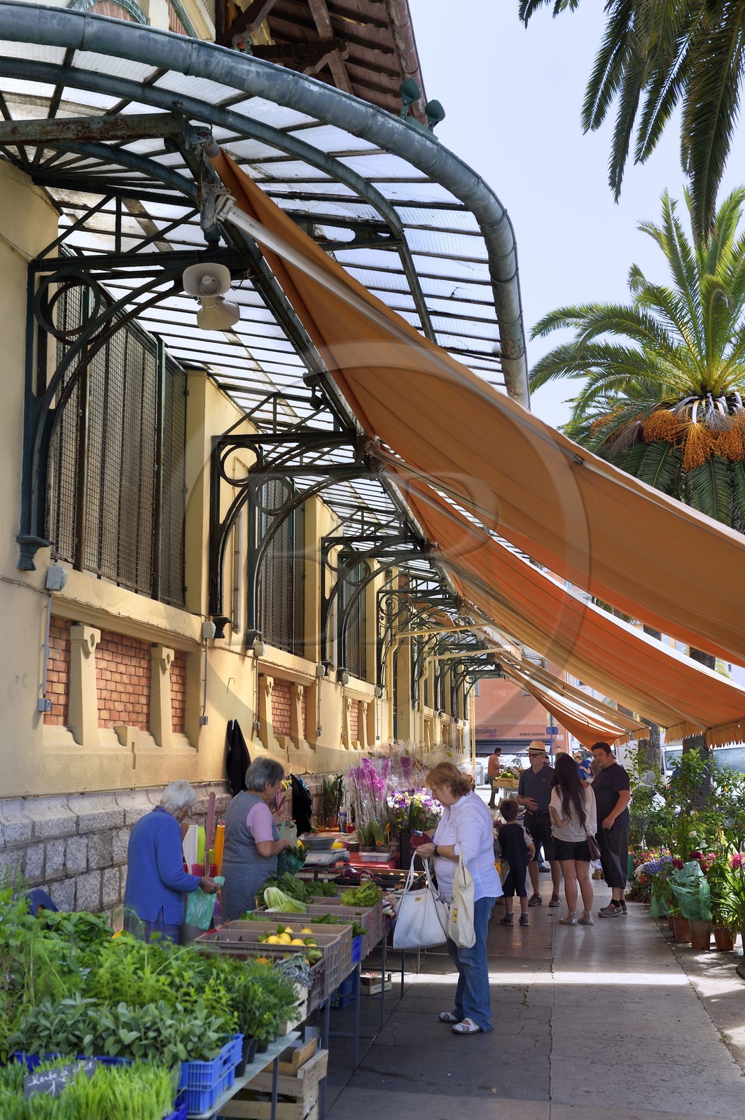 France, Alpes-Maritimes (06), Menton, marché couvert, halle municipale