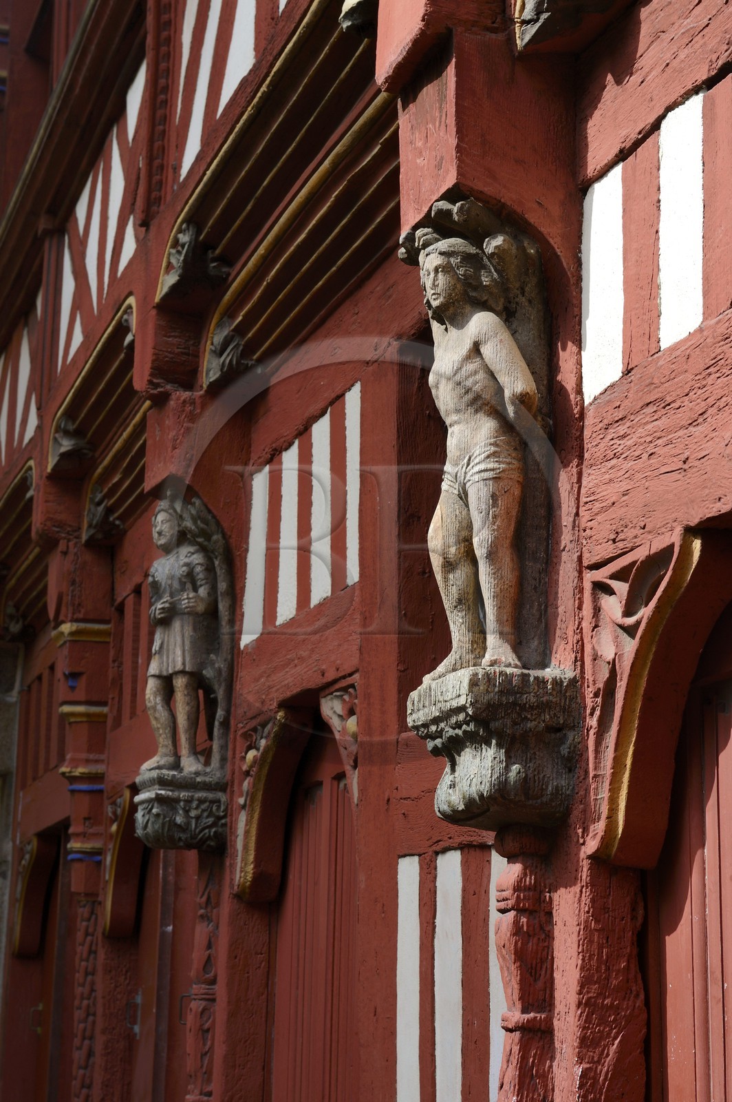 France, Ille-et-Vilaine (35), Rennes, maison à pans de bois  Ti-Koz rue Saint-Guillaume