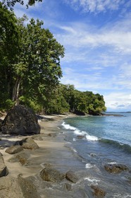 Panama, province de Chiriqui, Parc national marin du Golfe de Chiriqui, Isla Palenque, la plage de playa Primera