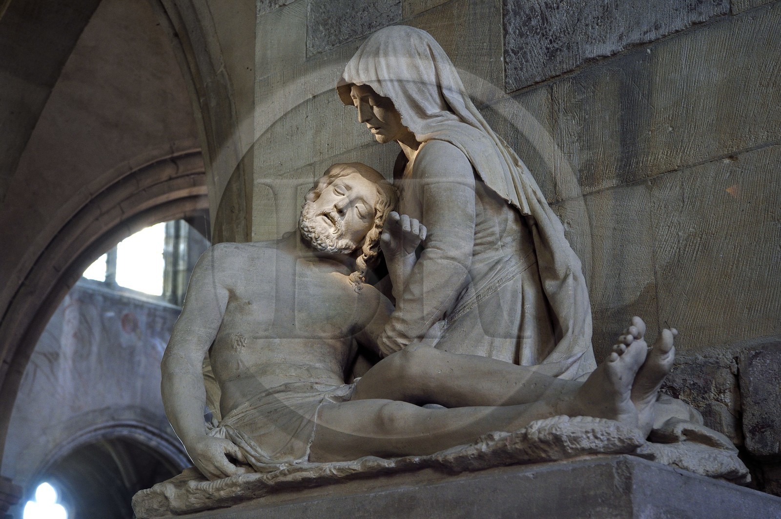 France, Meuse (55), Etain, église Saint Martin, Pieta attribuée au sculpteur Ligier Richier (XVIème siècle)