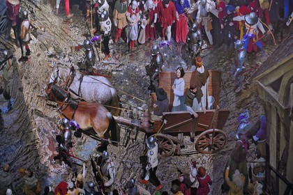 France, Seine Maritime, Rouen, the Panorama XXL by the artist Yadegar Asisi, exhibition of the work Rouen 1431 at the time of Joan of Arc, Joan of Arc on the way to the stake