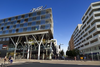 France, Moselle (57), Metz, quartier de l'Amphithéatre, le centre commercial Muse