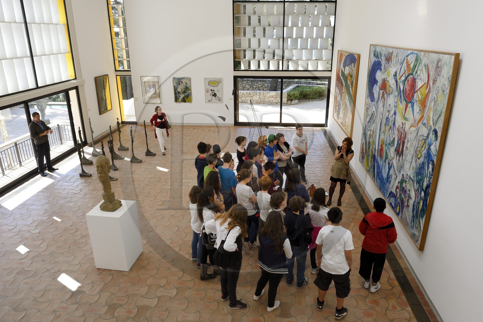 France, Alpes-Maritimes (06), Saint Paul de Vence, Fondation Maeght de l’architecte catalan Josep Lluis Sert, musée d'art contemporain, oeuvres de la collection permanente dont La Vie (1964) plus grand tableau au monde de Marc Chagall