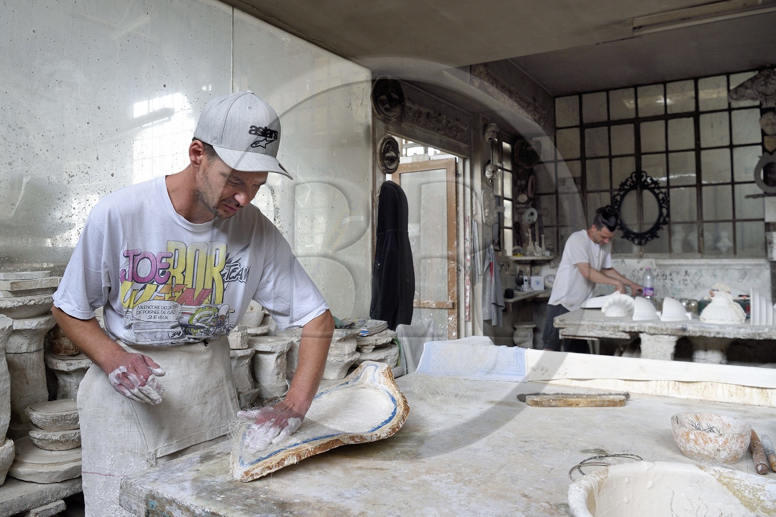 France, Var, Toulon, plastering company (ornamental staff) Turco staff, Jean Baptiste Turco