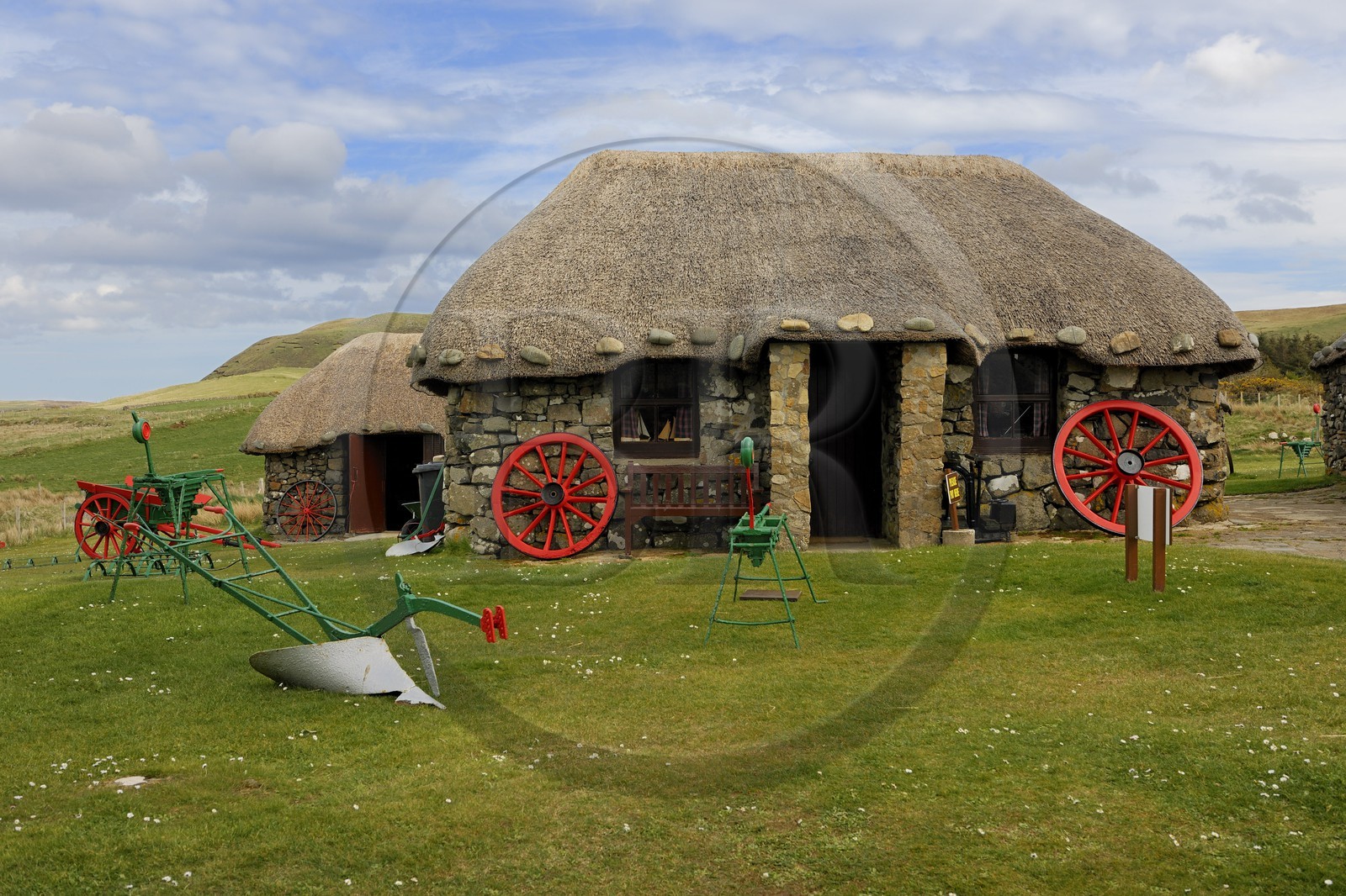 Royaume-Uni, Ecosse, région des Highlands, les Hébrides, île de Skye, pointe de Trotternish, l'écomuséee Skye museum of Island Life