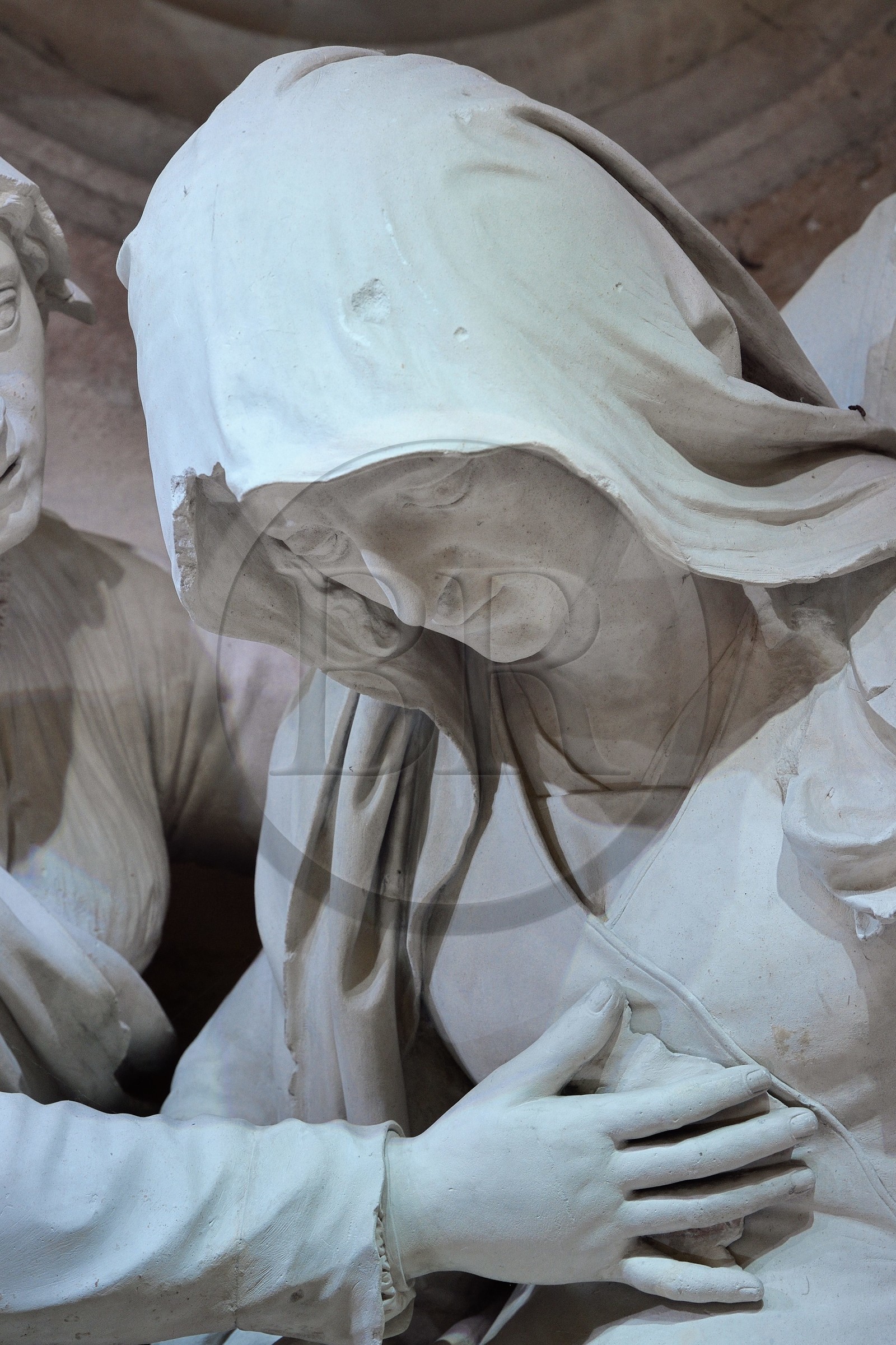 France, Meuse, Saint Mihiel, St. Stephen's Church, the Sepulcher or entombment by the sculptor Ligier Richier (16th century), the Virgin