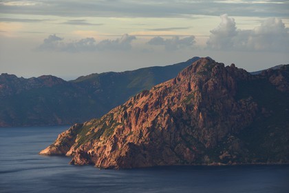 France, Corse du Sud, Golfe de Girolata, listed as World Heritage by UNESCO, the Capo Senino