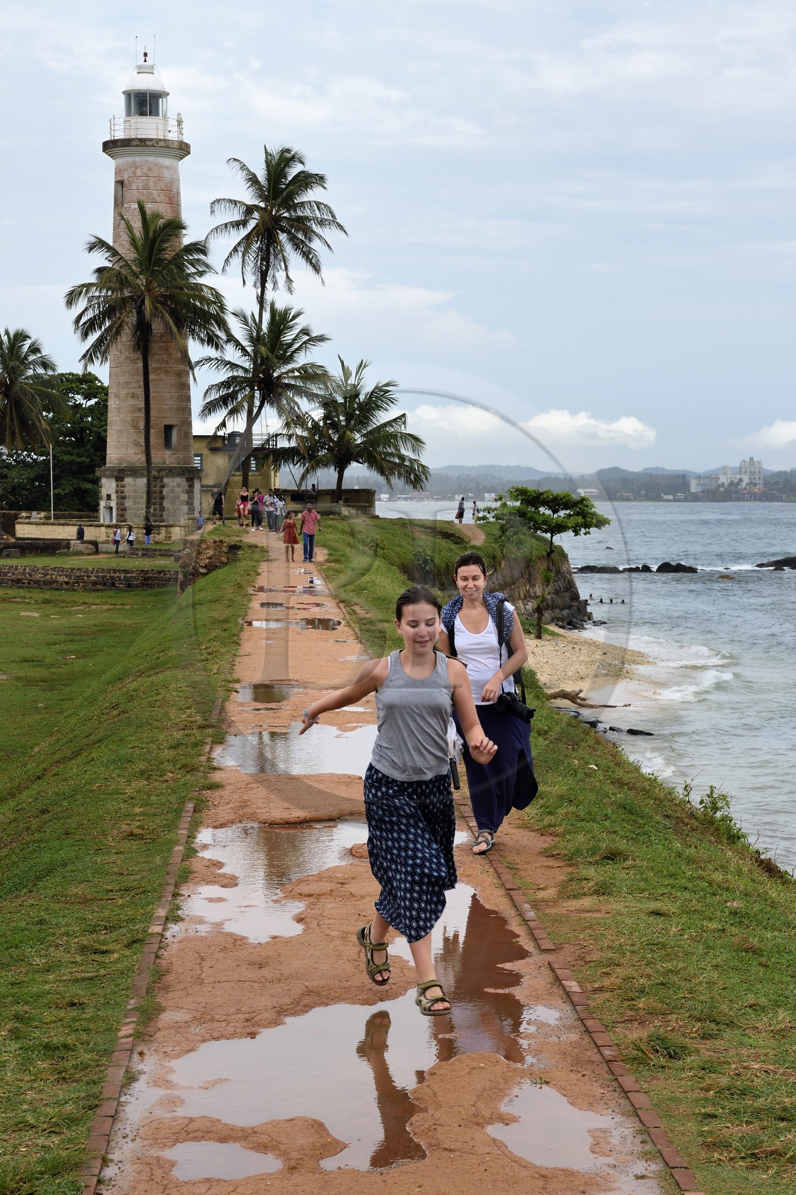 Sri Lanka, Southern Province, Galle Fort, listed as World heritage by UNESCO, the lighthouse on the maritime ramparts