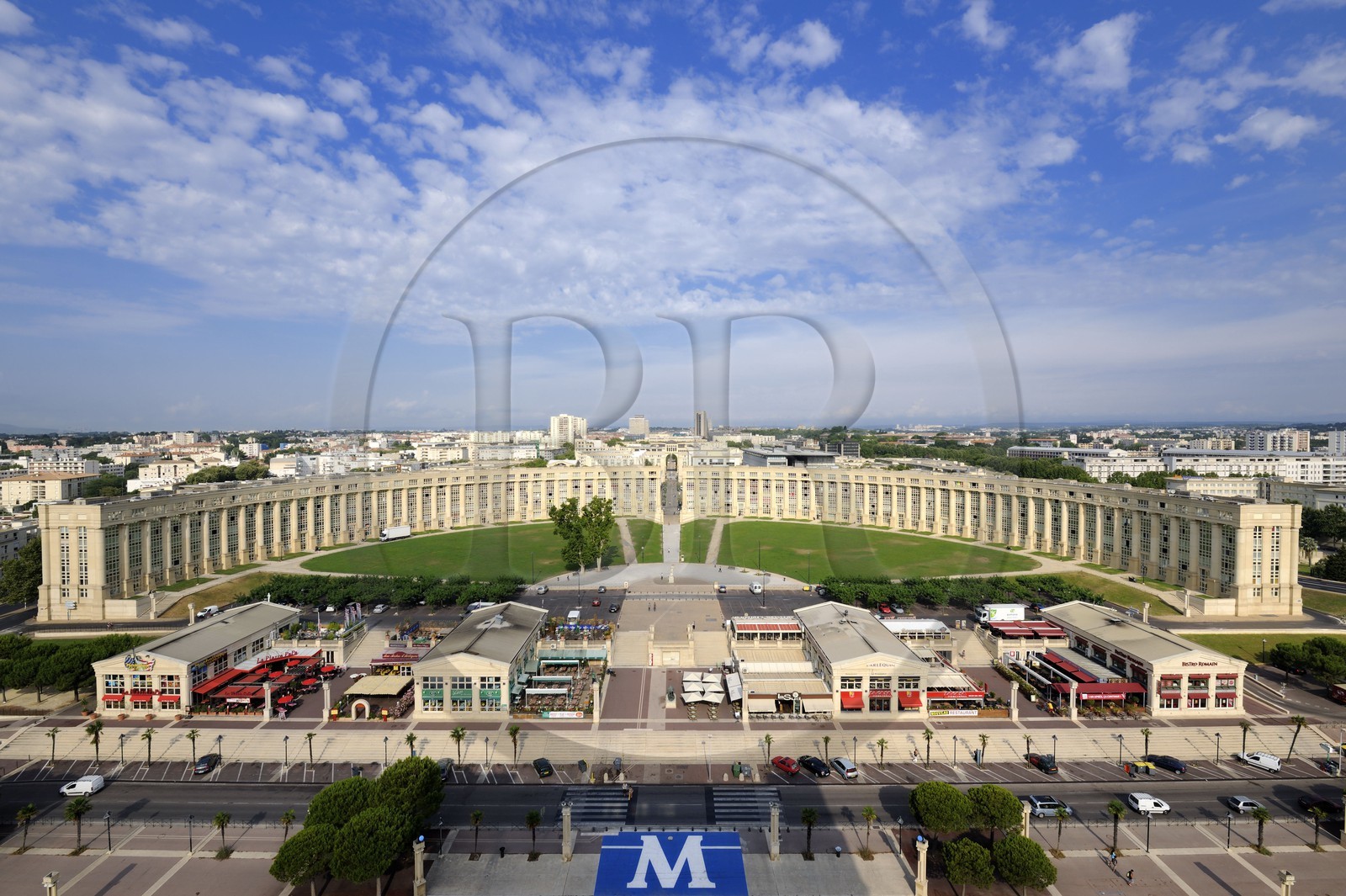 France, Herault, Montpellier, Antigone District, Esplanade de l'Europe by the architect Ricardo Bofill