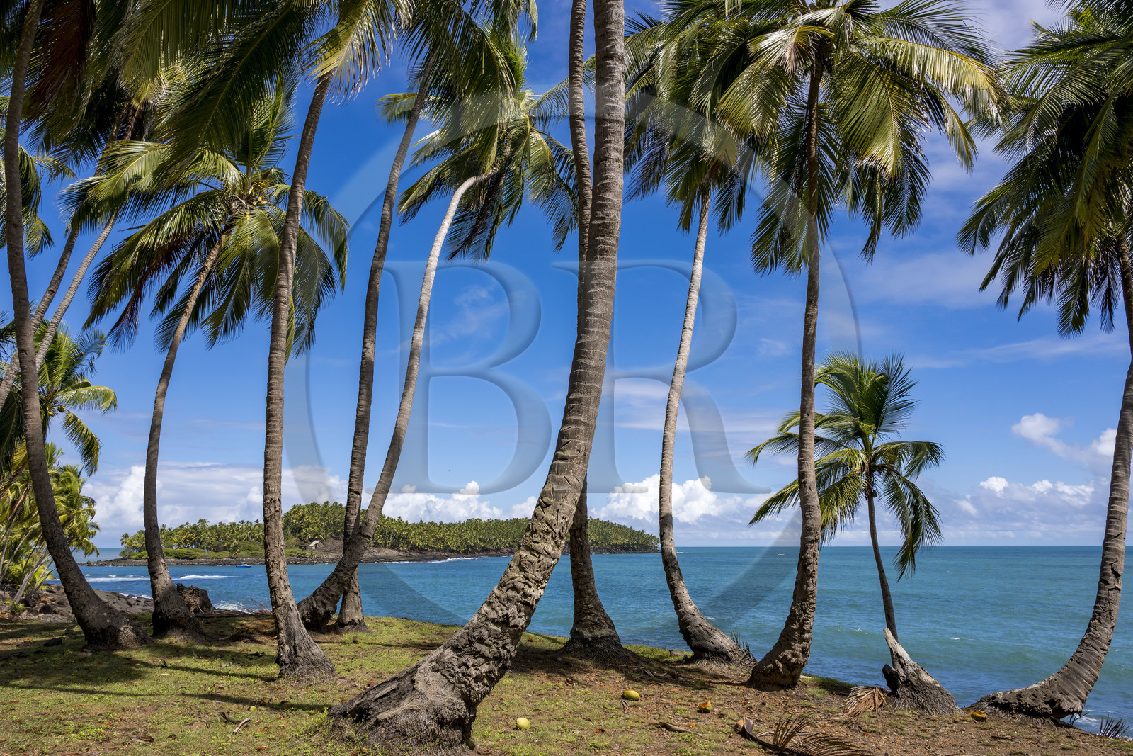 France, Guyane, Kourou, Iles du Salut, l'Ile du Diable vue depuis l'Ile Royale, elle a servi de bagne aux prionniers politique dont Alfred Dreyfus