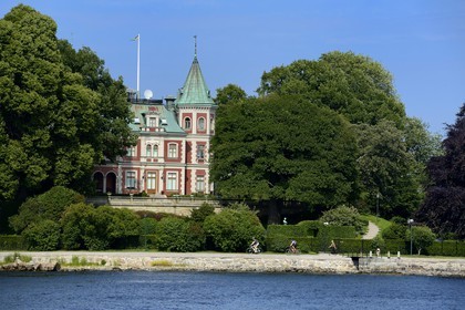 Suède, Stockholm, Djurgarden, Villa Täcka Udden du XIXeme siècle