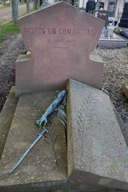 France, Haut-Rhin (68), Colmar, le tombeau des gardes nationaux au cimetière du Ladhof d'Auguste Bartholdi