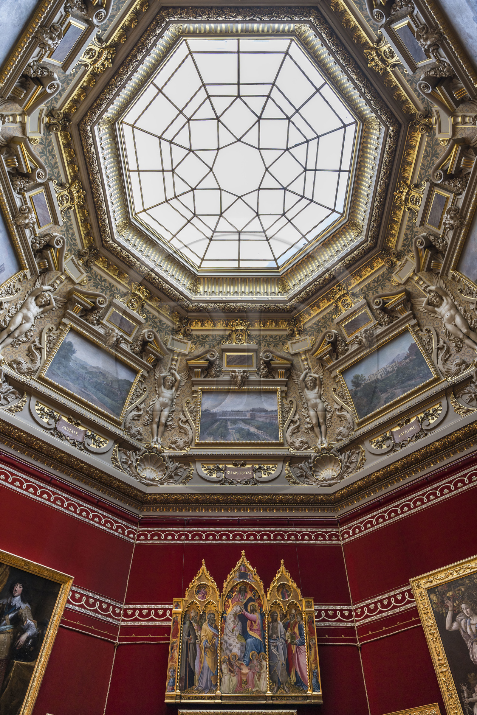 France, Oise, Chantilly, the castle of Chantilly, the Condé museum, salle de la Tribune